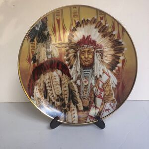 Plate Vintage Collector the Franklin Mint Chief of the Pigeon Blackfoot